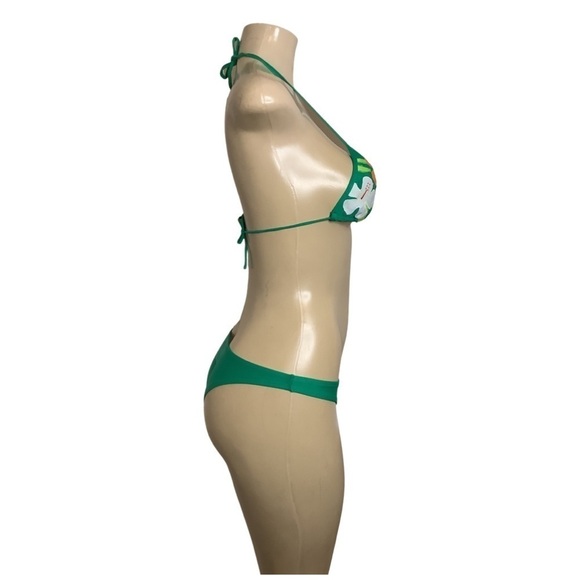 Recco Brazilian Tropical Green Bikini Set Size Medium New With Tags - Picture 2 of 4